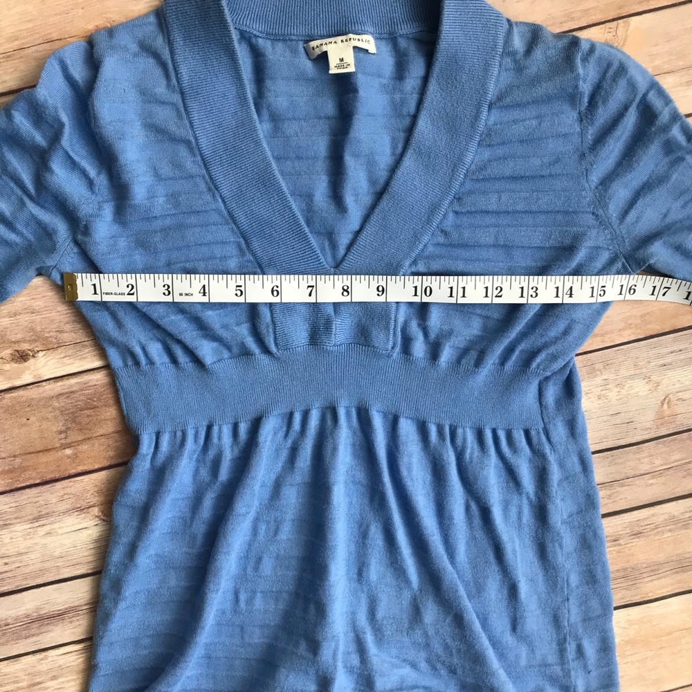 Banana Republic Striped Blue Top - Picture 3 of 6